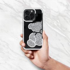 Kryt Teddy bear na Apple iPhone 14 Pro Max Strieborný