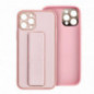 Kryt LEATHER Case Kickstand na Samsung Galaxy S24 FE Ružový