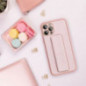 Kryt LEATHER Case Kickstand na Samsung Galaxy S24 FE Ružový