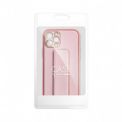 Kryt LEATHER Case Kickstand na Samsung Galaxy S24 FE Ružový