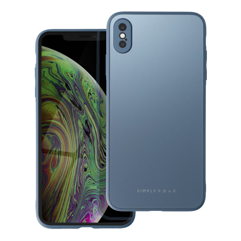 Kryt Roar Matte Glass na Apple iPhone XS Max Štýlový  Modrý