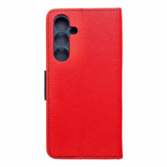 Peňaženkový obal Fancy Book na Samsung Galaxy S24 FE Červený / Námornícka modrá