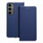 Peňaženkové puzdro LUNA Book Carbon na Samsung Galaxy S24 FE Uhlíkové vlákno, Elegant  Modrý