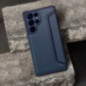 Peňaženkové puzdro Razor Book na Samsung Galaxy S24 FE Uhlíkové vlákno, Karbónový vzor  Modrý