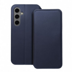 Peňaženkové puzdro Dual Pocket book na Samsung Galaxy S24 FE Tmavší modrý