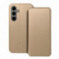 Peňaženkové puzdro Dual Pocket book na Samsung Galaxy S24 FE Zlatý