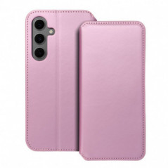 Peňaženkové puzdro Dual Pocket book na Samsung Galaxy S24 FE Svetlo ružový