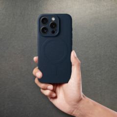 Kryt Silicone Mag Cover na Apple iPhone 16 Pro Max MagSAFE  Modrý titán