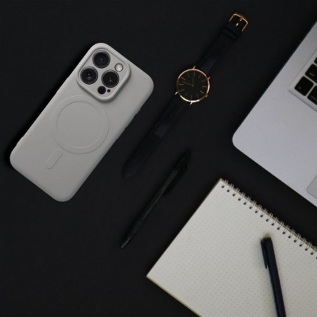 Kryt Silicone Mag Cover na Apple iPhone 16 Pro Max MagSAFE Titanový