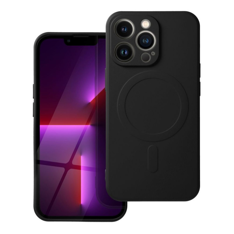 Kryt Silicone Mag Cover na Apple iPhone 16e MagSAFE  Čierny