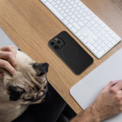 Kryt Silicone Mag Cover na Apple iPhone 16e MagSAFE  Čierny