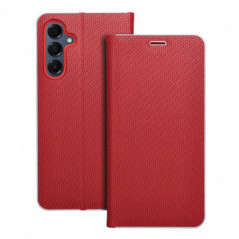 Peňaženkové puzdro LUNA Book Carbon na Samsung Galaxy A16 Uhlíkové vlákno, Elegant  Červený