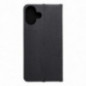 Peňaženkové puzdro LUNA Book Carbon na Apple iPhone 16 Plus Uhlíkové vlákno, Elegant  Čierny