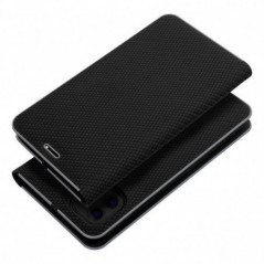 Peňaženkové puzdro LUNA Book Carbon na Apple iPhone 16 Pro Max Uhlíkové vlákno, Elegant  Čierny