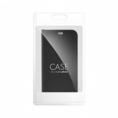 Peňaženkové puzdro LUNA Book Carbon na Apple iPhone 16 Pro Max Uhlíkové vlákno, Elegant  Čierny