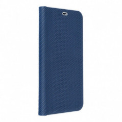 Peňaženkové puzdro LUNA Book Carbon na Apple iPhone 16 Pro Max Uhlíkové vlákno, Elegant Modrý