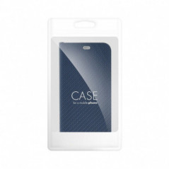 Peňaženkové puzdro LUNA Book Carbon na Apple iPhone 16 Pro Max Uhlíkové vlákno, Elegant  Modrý
