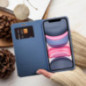 Peňaženkové puzdro LUNA Book Carbon na Apple iPhone 16 Pro Max Uhlíkové vlákno, Elegant  Modrý