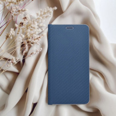 Peňaženkové puzdro LUNA Book Carbon na Apple iPhone 16 Pro Max Uhlíkové vlákno, Elegant  Modrý