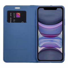 Peňaženkové puzdro LUNA Book Carbon na Apple iPhone 16 Pro Max Uhlíkové vlákno, Elegant  Modrý