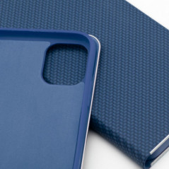 Peňaženkové puzdro LUNA Book Carbon na Apple iPhone 16 Pro Max Uhlíkové vlákno, Elegant  Modrý