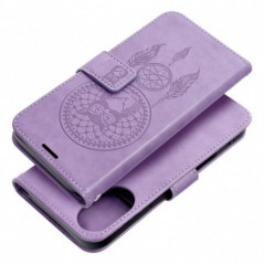 Peňaženkové puzdro MEZZO Book na Apple iPhone 16 Lapač snov  Fialový (Purple)