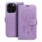 Peňaženkové puzdro MEZZO Book na Apple iPhone 16 Pro Lapač snov  Fialový (Purple)