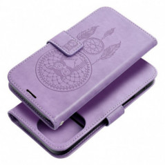 Peňaženkové puzdro MEZZO Book na Apple iPhone 16 Pro Lapač snov  Fialový (Purple)