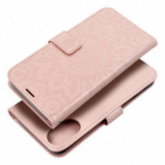 Peňaženkové puzdro MEZZO Book na Apple iPhone 16 Plus Mandala  Ružovo-zlatý