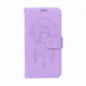 Peňaženkové puzdro MEZZO Book na Apple iPhone 16 Plus Lapač snov  Fialový (Purple)