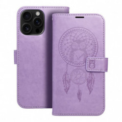 Peňaženkové puzdro MEZZO Book na Apple iPhone 16 Pro Max Lapač snov  Fialový (Purple)