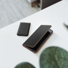 Peňaženkové puzdro Leather case SMART PRO na Apple iPhone 16 Plus Elegant  Čierny