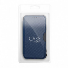 Peňaženkové puzdro Razor Book na Apple iPhone 16 Plus Uhlíkové vlákno, Karbónový vzor  Modrý
