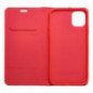 Peňaženkové puzdro LUNA Book Carbon na Apple iPhone 16 Uhlíkové vlákno, Elegant  Červený