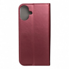Peňaženkové puzdro Smart Magneto book na Apple iPhone 16 Plus Bordový