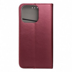 Peňaženkové puzdro Smart Magneto book na Apple iPhone 16 Pro Bordový