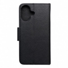 Peňaženkový obal Fancy Book na Apple iPhone 16 Čierny
