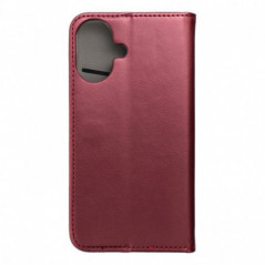 Peňaženkové puzdro Smart Magneto book na Apple iPhone 16 Bordový