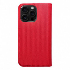 Peňaženkové puzdro Smart Case Book na Apple iPhone 16 Pro Červený