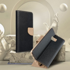 Peňaženkový obal Fancy Book na Apple iPhone 16 Plus Čierny