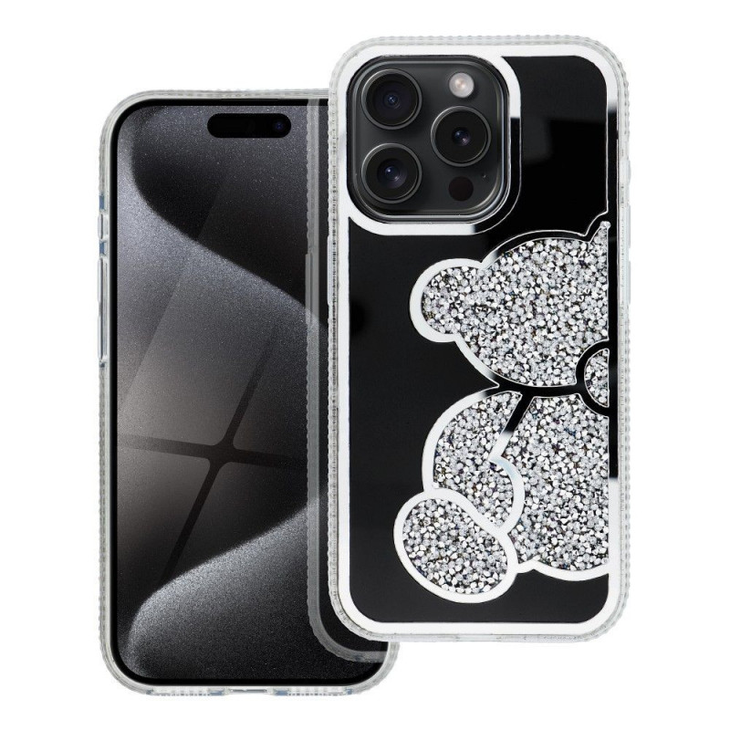 Kryt Teddy bear na Apple iPhone 16 Plus Strieborný