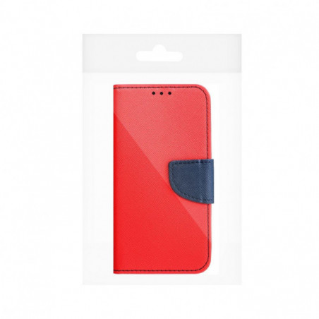 Peňaženkový obal Fancy Book na Samsung Galaxy S25 Červený / Námornícka modrá