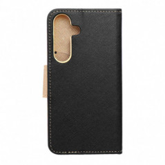 Peňaženkový obal Fancy Book na Samsung Galaxy S25 Čierny