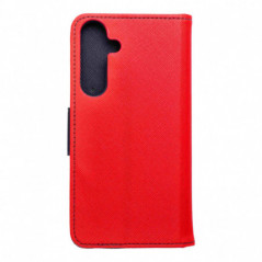 Peňaženkový obal Fancy Book na Samsung Galaxy S25 Plus Červený / Námornícka modrá
