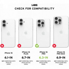 Kryt Urban Armor Gear Pathfinder na Apple iPhone 16 Pro Prémiové puzdro  MagSAFE  Čierny