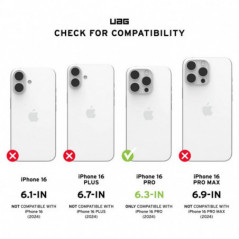 Kryt Urban Armor Gear Plyo na Apple iPhone 16 Pro Max Prémiové puzdro  MagSAFE  Ľadová