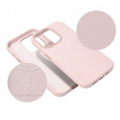 Kryt Leather Mag Cover na Apple iPhone 16 Plus Elegant  MagSAFE  Pieskovo ružový