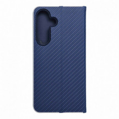 Peňaženkové puzdro LUNA Book Carbon na Samsung Galaxy S25 Plus Uhlíkové vlákno, Elegant  Modrý