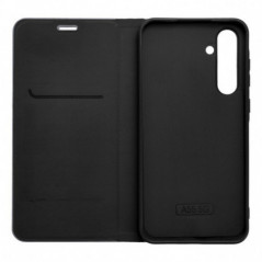 Peňaženkové puzdro LUNA Book Carbon na Samsung Galaxy S25 Uhlíkové vlákno, Elegant  Čierny