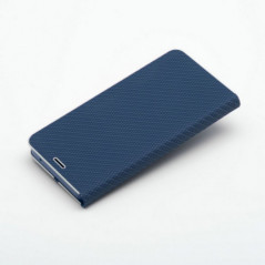 Peňaženkové puzdro LUNA Book Carbon na Samsung Galaxy A36 Uhlíkové vlákno, Elegant  Modrý
